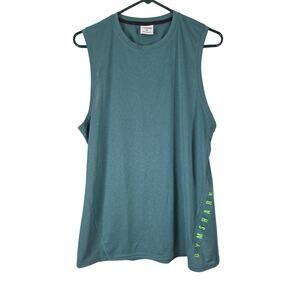 Gymshark Tank Top M Mens Green Crew Neck Pullover Breathable Workout